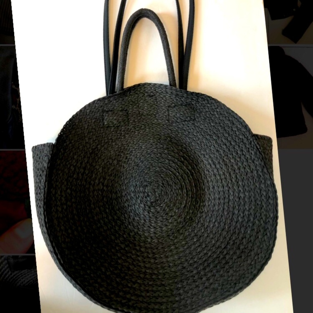 Wicker Circle Tote Bag